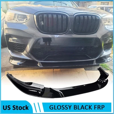 Kit de carrocería alerón labial parachoques delantero negro brillante para BMW X3M F97 X4M F98 2019-2024 Foto 1 de 4