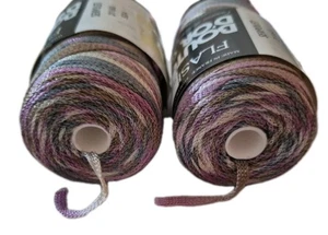Flash Bouton D'or French Viscose Crochet Ribbon Yarn (2x) 50g Serpolet 21163 NOS - Bild 1 von 6