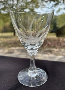 Fostoria Glas klar geschliffen Weizen 6 1/4" Wasserkelch 11oz sehr guter gebrauchter Zustand - Bild 1 von 10
