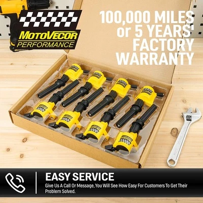 DG508 Ignition Coils For Ford F150 4.6L 5.4L 6.8L Expedition 2000 2001 2002-2004 - Изображение 1 из 4