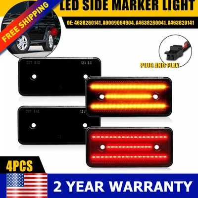 For 99-14 Mercedes-Benz G-Class W463 G500 G550 G55 LED Side Marker Lights Smoked - Image 1 of 4