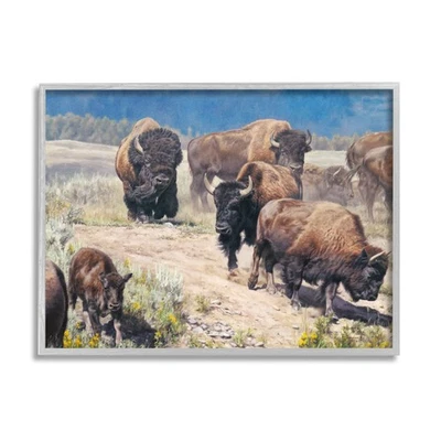 Commander In Chief Bison Herd Framed Giclee Art, Design by David Graham - Image 1 of 4