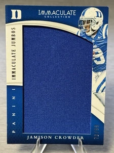 🌋🏈JAMISON CROWDER 2015 Immaculate Collegiate Jumbos Relic RC /99 #DUKE!!!🏈🌋 - Picture 1 of 4
