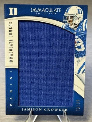 🌋🏈JAMISON CROWDER 2015 Immaculate Collegiate Jumbos Relic RC /99 #DUKE!!!🏈🌋 - Image 1 of 4