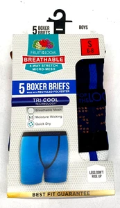 Fruit Of The Loom Slip Boxer Uomo 4 Vie Elasticizzato Micro Rete - 5 Pezzi Taglia S - Foto 1 di 5