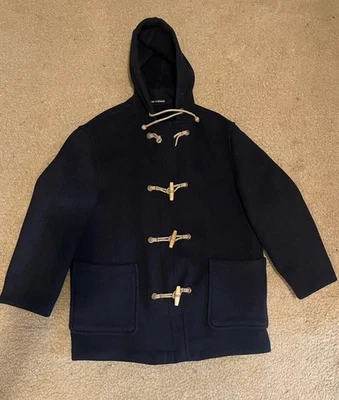 Gloverall Vintage Duffle Toggle Coat 42 Black England Made Hooded - Image 1 of 4