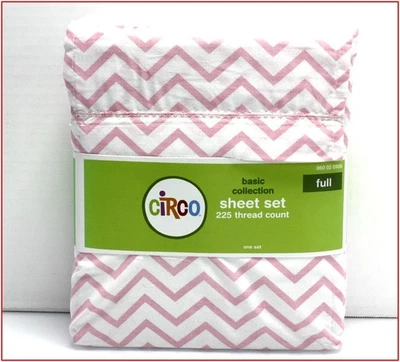 Juego de sábanas Circo ROSA CHEVRON - 225 tc mezcla de algodón 13" de profundidad - COMPLETO ❤️NUEVO❤️ Foto 1 de 4
