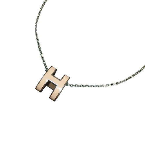 HERMÈS Collana Izumi Scatola Hermes Mini Pop Cenere Marrone Lasse Colore Argento Beige Avorio