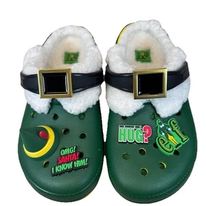 Buddy The Elf x Crocs Fleece Lined Clog Youth Junior Size J4 Youth w/ 4 Jibbitz - Picture 1 of 16