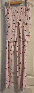 SANRIO HELLO KITTY TWO-PIECE CAMI STYLE TOP PAJAMA SET SIZE M  - Picture 1 of 23