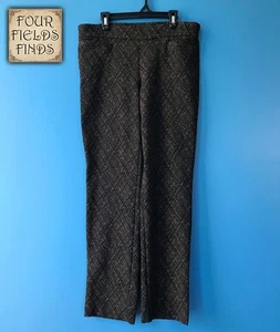 Kim Rogers Damen gerades Bein Stretch bequem gewebt schwarz/braun Hose Größe 6 - Bild 1 von 14