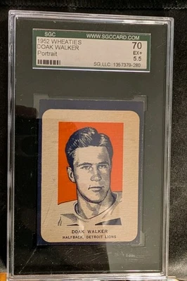 1952 Wheaties Doak Walker Portrait SGC 5.5 EX+ HOF 7 Higher - Image 1 of 4