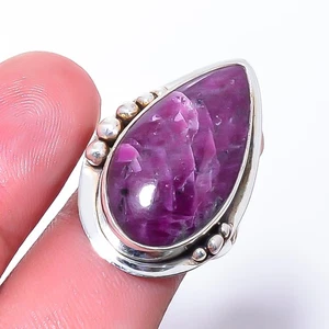 Ruby - Simulated Gemstone 925 Sterling Silver Jewelry Handmade Ring s.6.5 Sku34 - Picture 1 of 2