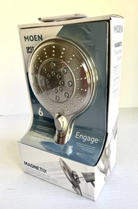 BNIB - Moen Engage Brushed Nickel 6 settings Handheld Showerhead, 26112SRN - Picture 1 of 9