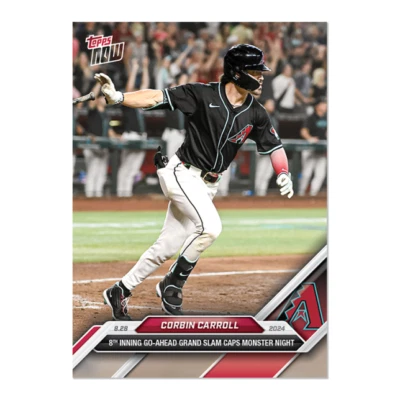 2024 MLB Topps NOW 609 CORBIN CARROLL GRAND SLAM ARIZONA DIAMONDBACKS - Image 1 of 2