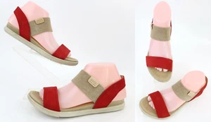 ECCO Damara Ankle Strap Sandals / Chili Red-Powder Cha-Samba / EU 38 US 7-7.5 - Picture 1 of 12