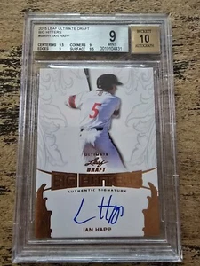 2015 Ian Happ leaf ultimate draft big hitters autographed rc beckett graded 9 - Picture 1 of 2