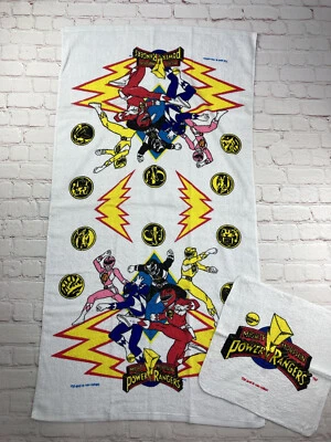 Juego de arte de pared toalla de playa gráfica retro Mighty Morphin Power Rangers 1994 vintage Foto 1 de 4