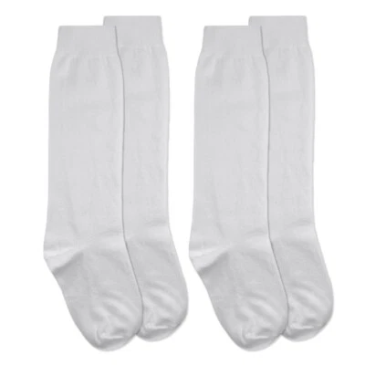 Jefferies Socks Womens Cotton Knee High School Girl Long Tall Socks 2 Pair Pack - Image 1 of 3