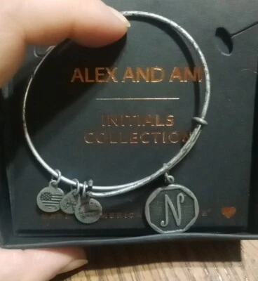 Brazalete Brazalete Colección Iniciales Alex And Ani Letra "N" *Ver Descripción* Foto 1 de 4