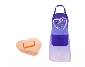 Oversized Heart Shaped Copper Cookie Cutter with 'Made With Love' Kitchen Apron  - Picture 1 of 3