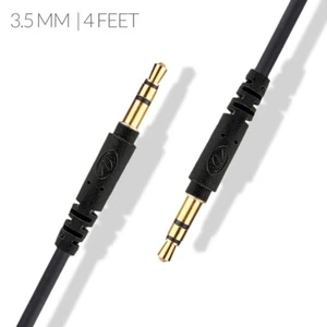 Black 3.5mm Stereo 3 feet Male to Male Mini Jack Port Extension Audio Aux Cable - Picture 1 of 2