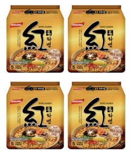 PACK 4 SOPAS INSTANTÁNEAS DE FIDEOS Ohsung Hong Ramen Estilo Coreano, Sabor Suave Paquete de 5 EA - Imagen 1 de 11
