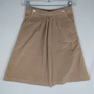 Falda Pana Tostada Vintage Años 70 Jóvenes Clásicos Niña Talla 14 23" Cintura Pliegues - Imagen 1 de 11