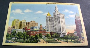 Old Post Card  City Hall , New York City  Mint PA18 - Picture 1 of 2