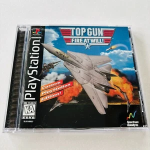 Top Gun Fire at Will (Sony PlayStation 1, 1996) CIB Complete Tested w/ Manual VG - Picture 1 of 4