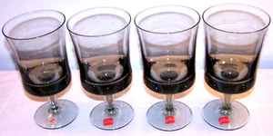 4 New Milnor Sweden Wine/Water Glass Stems/Goblets w/Labels - Picture 1 of 1