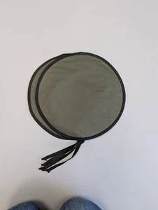 Pair of Aga Mat Hob Lid Covers Kitchen Plain Olive With Black Bias 100 % Cotton  - Picture 1 of 2