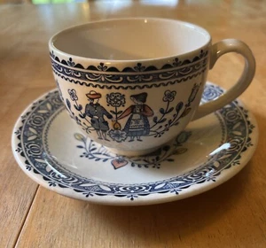 Johnson Brothers Hearts & Flowers Old Granite Ironstone Tea Cup & Saucer Set - Picture 1 of 8