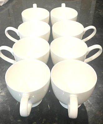 8 TAZAS DE COMEDOR ELEGANTES GODINGER PEDESTAL BLANCO NUEVAS - ENVÍO GRATUITO Foto 1 de 4