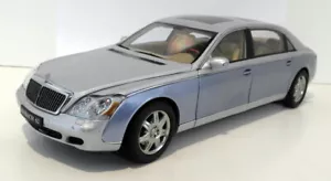 Autoart 1/18 Scale Diecast 76163 - Maybach 62 LWB Nayarit Silver / Azur Blue - Picture 1 of 7