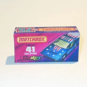 Matchbox Lesney Superfast 41 e Siva Spyder Streakers J Style Repro Box - Picture 1 of 4