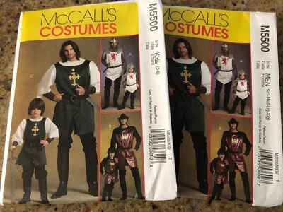 🌻 McCALL'S #M5500 - FATHER or SON RENAISSANCE - RENFAIR COSTUME PATTERN  FF - Image 1 of 2