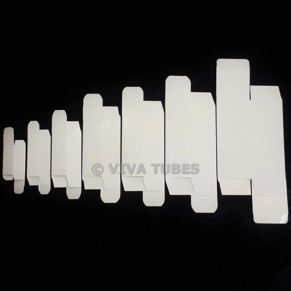 Nuevas cajas de tubo de vacío blancas vacías - 12AX7 EL84 6L6GC EL34 KT88 - Elige cualquier tamaño Foto 1 de 1