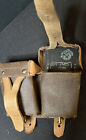 WWII Brown Leather Military Double Ammo Cartridge Pouch.