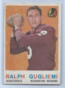 De colección 1959 Topps Ralph Guglielmi #97 Uer Washington Redskins - Imagen 1 de 1