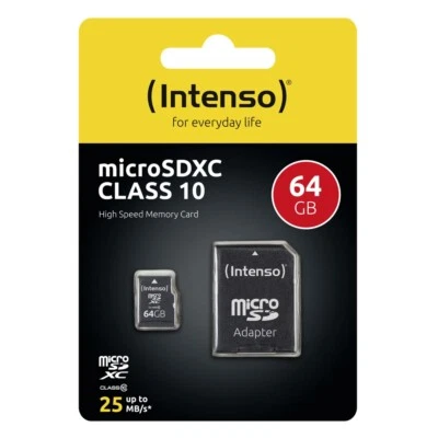 Intenso Micro SDXC Karte 64GB Speicherkarte Class 10 - Bild 1 von 2