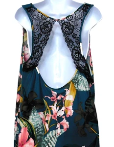 Secret Treasures Soft Lace Back Gown Plus 2X Floral Knit Nightie Chemise - Picture 1 of 9