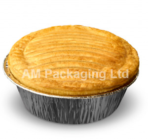 * 180 SILVER pukka Pie Foil Round Aluminium, Meat Steak, Chicken,