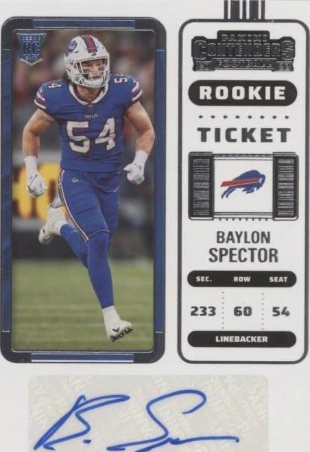 2022 Panini Contenders - Rookie Ticket #301 Baylon Spector (AU, RC)🏈🏈 - Image 1 of 1