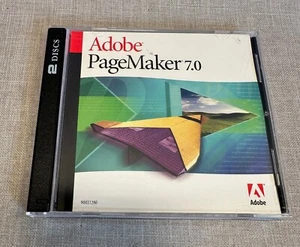 Adobe PageMaker 7.0 per Windows/Macintosh Set di 2 dischi con CODICE CHIAVE - Foto 1 di 4