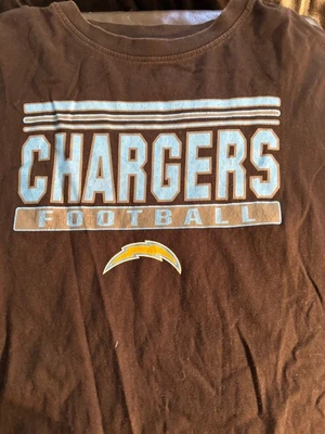 San Diego Los Angeles Chargers T shirt Fanatics 3xl Tall nice logo solid black - Image 1 of 3