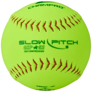 Champro ASA 12" Slow Pitch Softbälle 0,52 COR Durahide gelb - 1 Ball - Bild 1 von 16