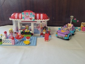 Lego Friends 3183 Stephanies Car + 3061 City Park Cafe -Missing Several Pieces