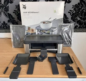 WMF Cocina Mini Raclette m 3 Sartenes para 2 Personas con Accesorios Fondue de Chocolate NUEVO - Imagen 1 de 9