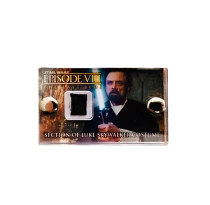 Star Wars the Last Jedi Luke Skywalker costume fabric piece Movie Prop with COA - Foto 1 di 2
